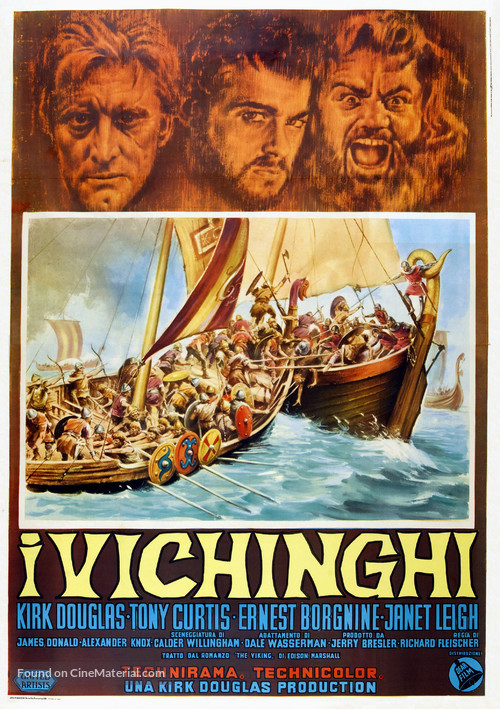 The Vikings - Italian Movie Poster