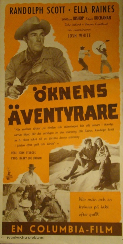 The Walking Hills - Swedish Movie Poster