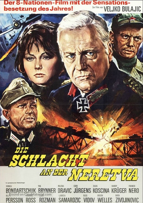 Bitka na Neretvi - German Movie Poster