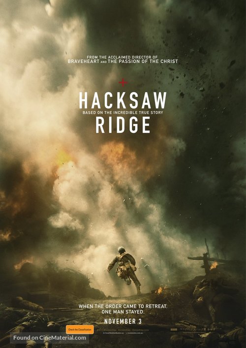 Hacksaw Ridge - Australian Movie Poster