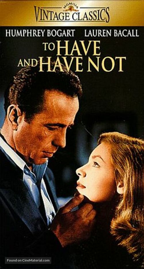 To Have and Have Not - VHS movie cover