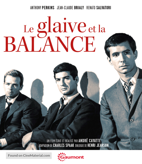 Le glaive et la balance - French Blu-Ray movie cover