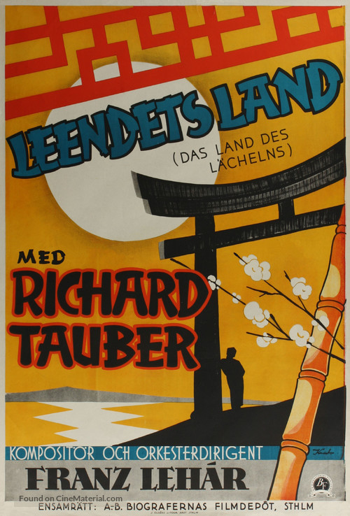 Das Land des L&auml;chelns - Swedish Movie Poster