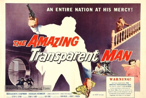 The Amazing Transparent Man - Movie Poster