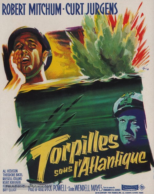 The Enemy Below - French Movie Poster