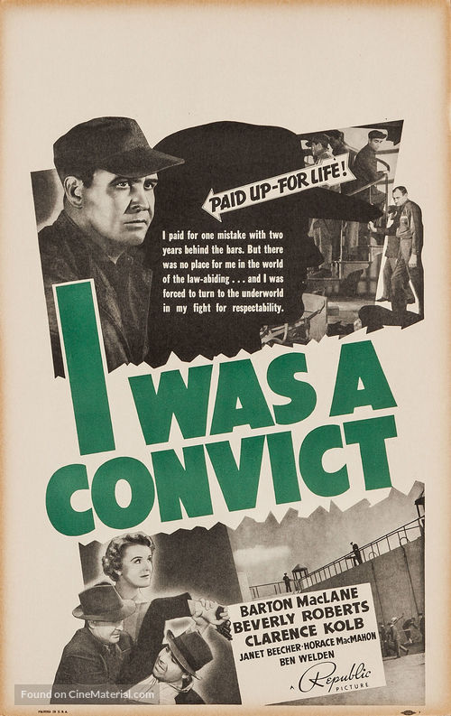 I Was a Convict - Movie Poster