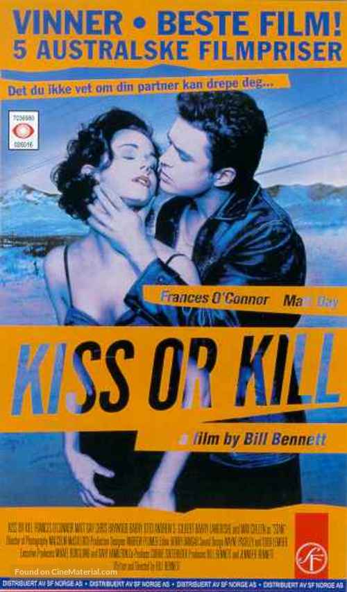 Kiss or Kill - Norwegian VHS movie cover