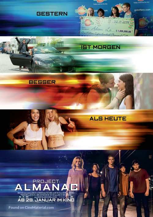 Project Almanac - German Movie Poster