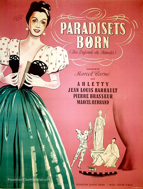 Les enfants du paradis - Danish Movie Poster