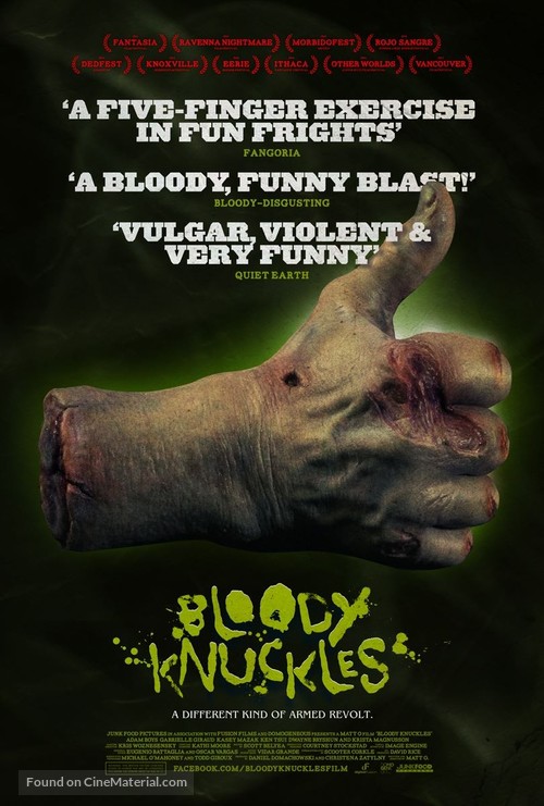 Bloody Knuckles - Canadian Movie Poster