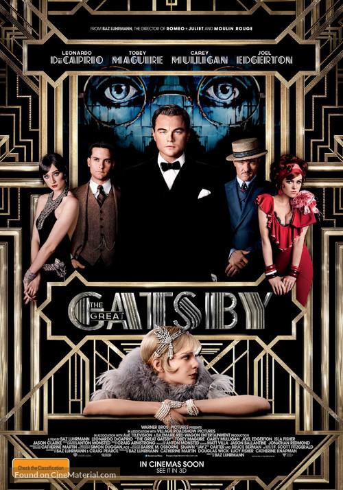 The Great Gatsby - Australian Movie Poster