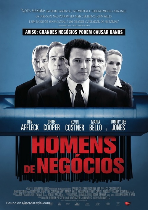 The Company Men - Portuguese Movie Poster