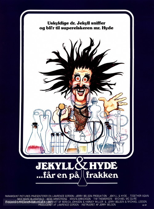 Jekyll and Hyde... Together Again - Danish Movie Poster