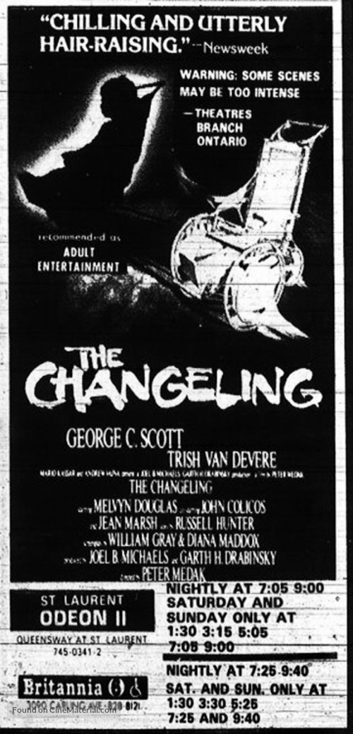The Changeling - Canadian poster