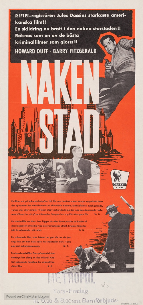 The Naked City - Swedish Movie Poster