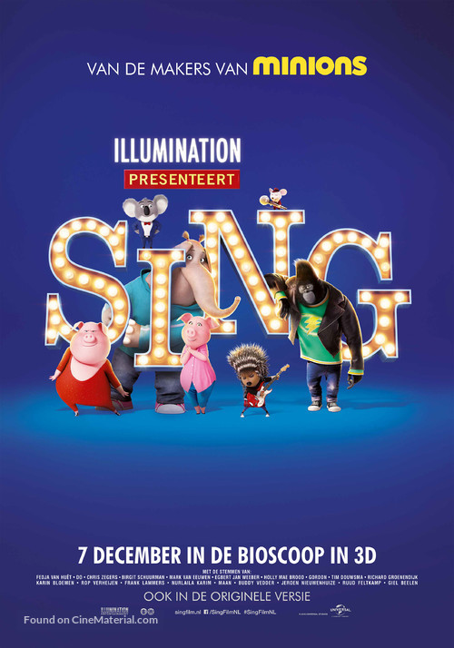 Sing - Dutch Movie Poster