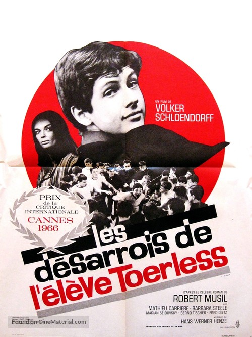 Junge T&ouml;rless, Der - French Movie Poster