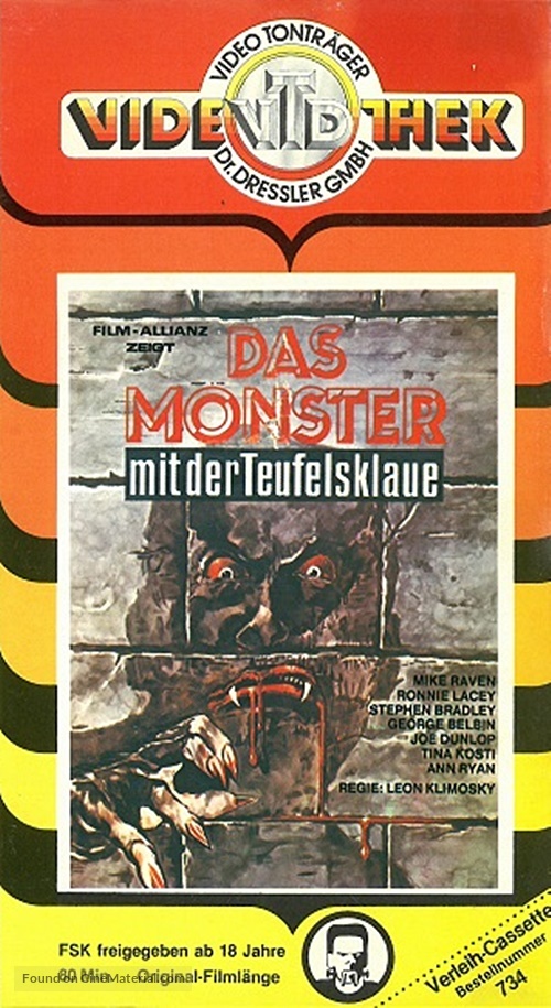 Disciple of Death - German VHS movie cover
