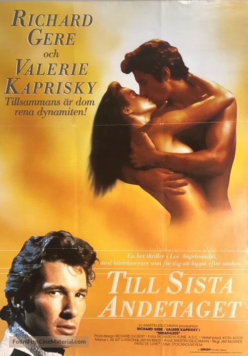 Breathless - Swedish Movie Poster