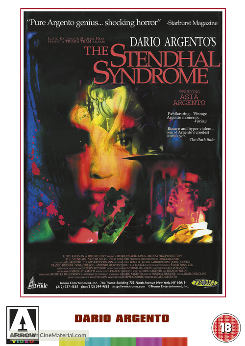 La sindrome di Stendhal - British DVD movie cover