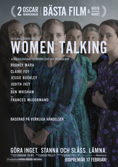 Women Talking - Swedish Movie Poster