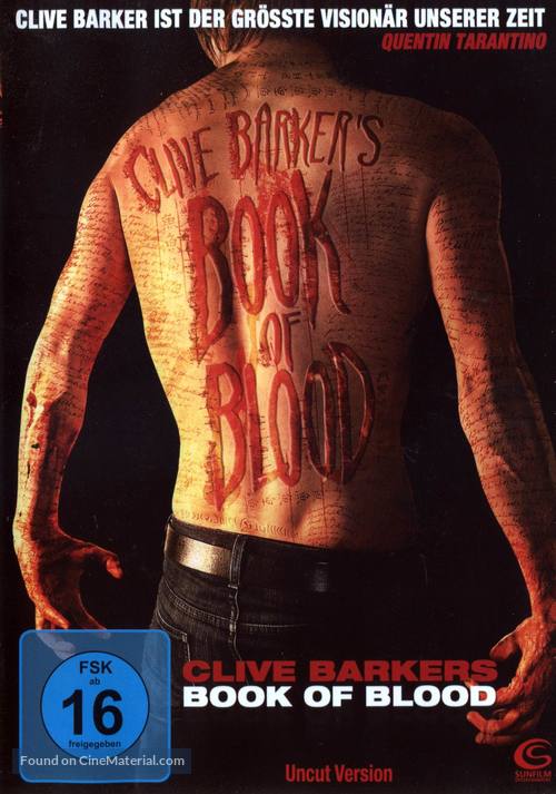 Book of Blood - German DVD movie cover