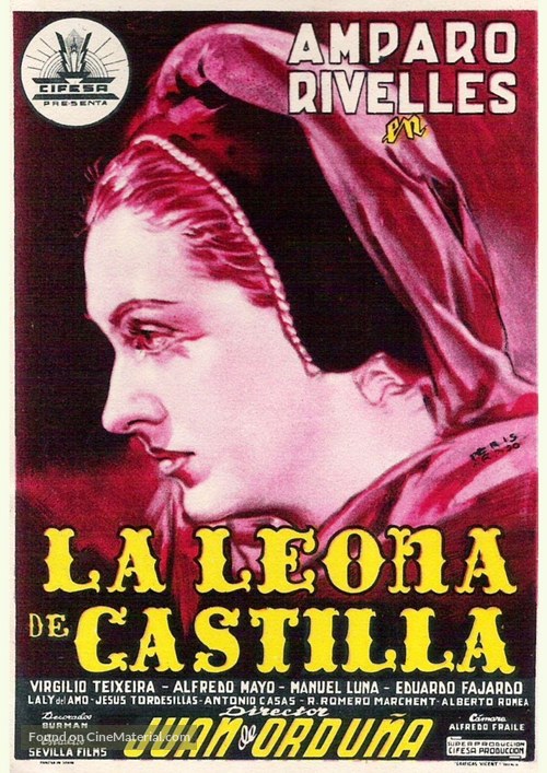 La leona de Castilla - Spanish Movie Poster