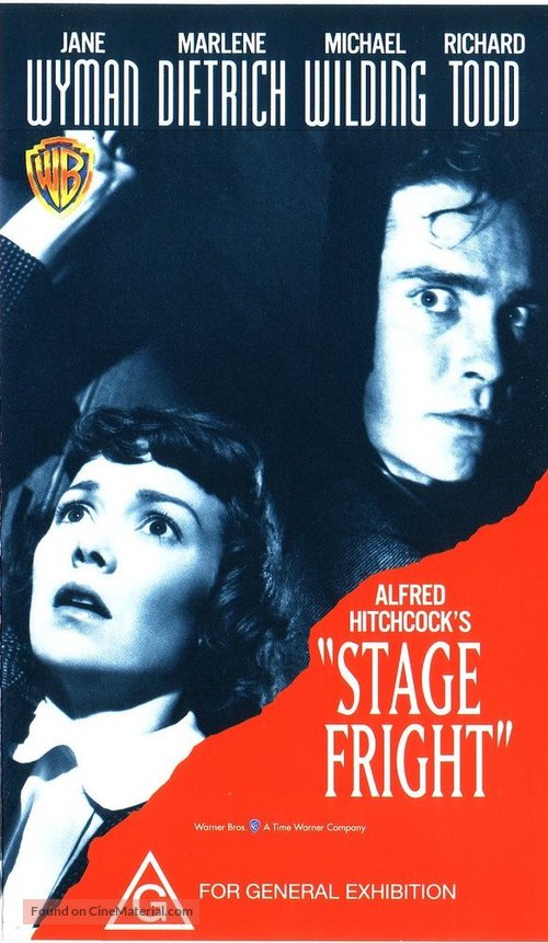 Stage Fright - Australian VHS movie cover