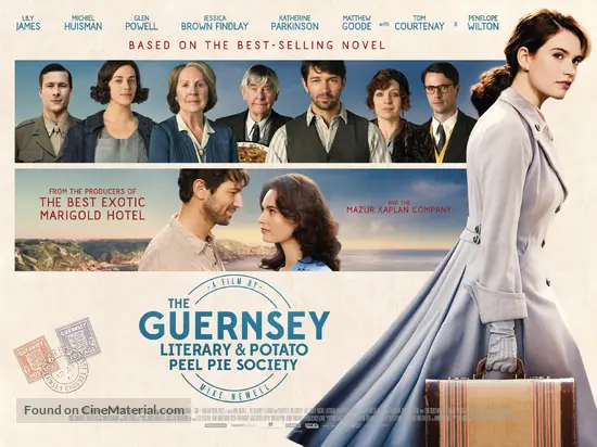 The Guernsey Literary &amp; Potato Peel Pie Society - British Movie Poster