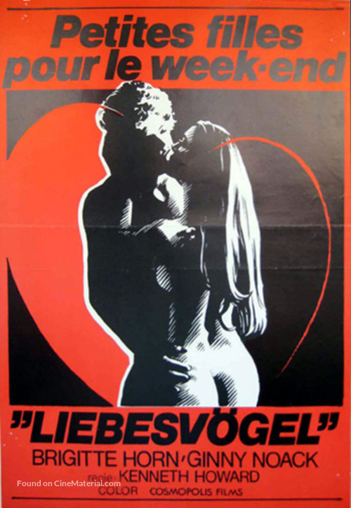 Die Liebesv&ouml;gel - K&uuml;ss mich da, wo ich es mag... - Belgian Movie Poster