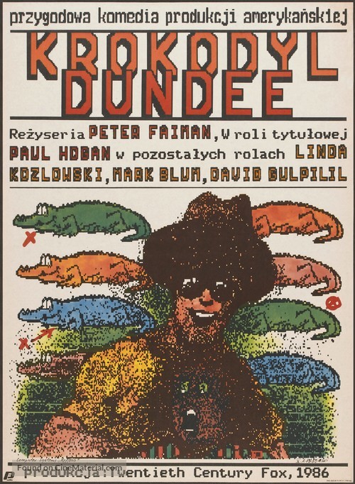 Crocodile Dundee - Polish Movie Poster