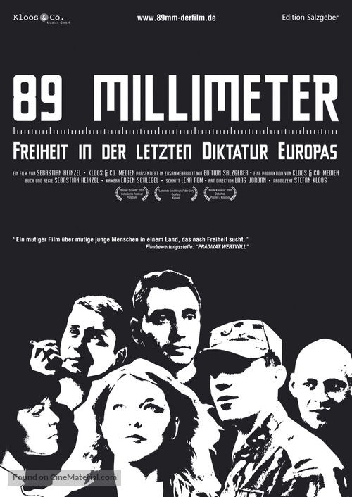 89 mm - Freiheit in der letzten Diktatur Europas - German Movie Poster