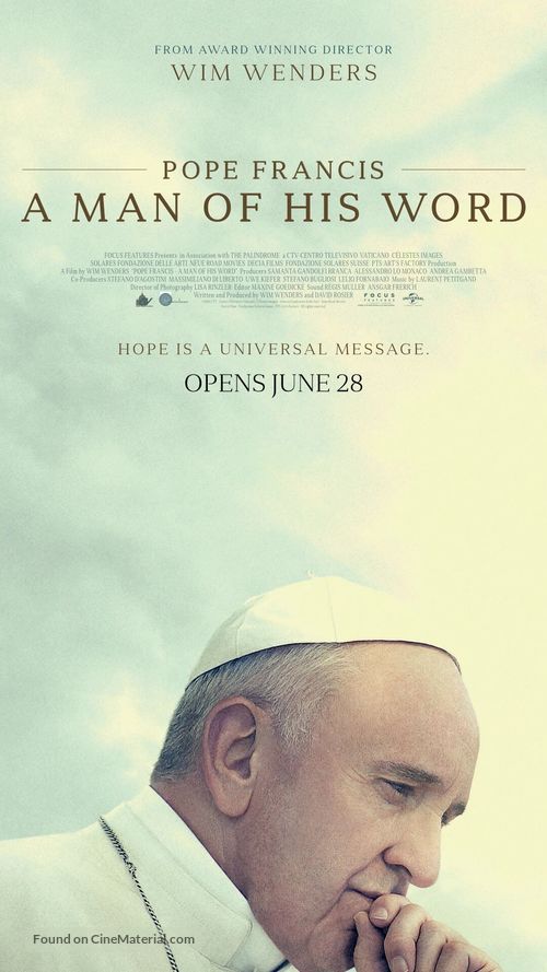 Pope Francis: A Man of His Word - Singaporean Movie Poster