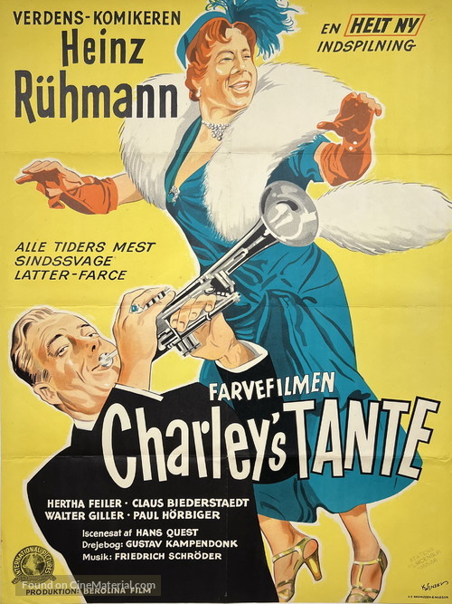 Charleys Tante - Danish Movie Poster