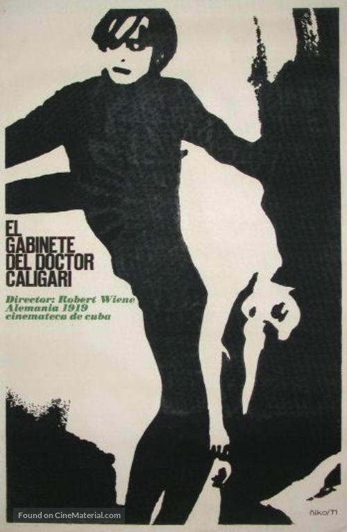 Das Cabinet des Dr. Caligari. - Cuban Movie Poster