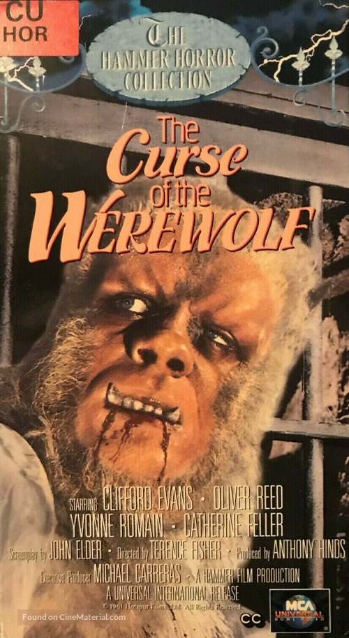 The Curse of the Werewolf - VHS movie cover