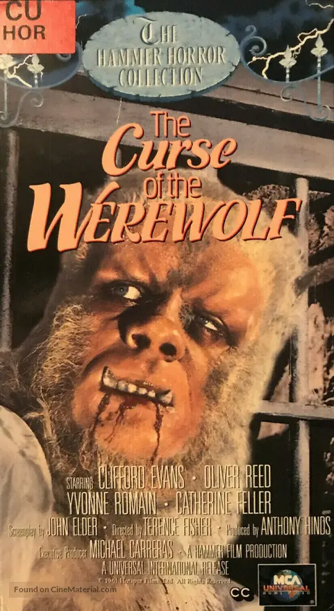 The Curse of the Werewolf - VHS movie cover