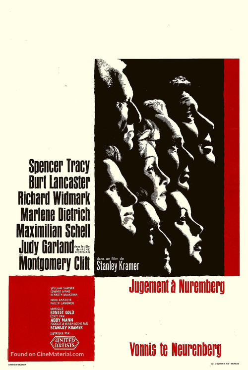 Judgment at Nuremberg - Belgian Movie Poster