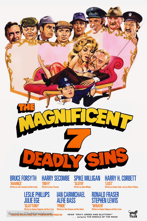 The Magnificent Seven Deadly Sins - British Movie Poster