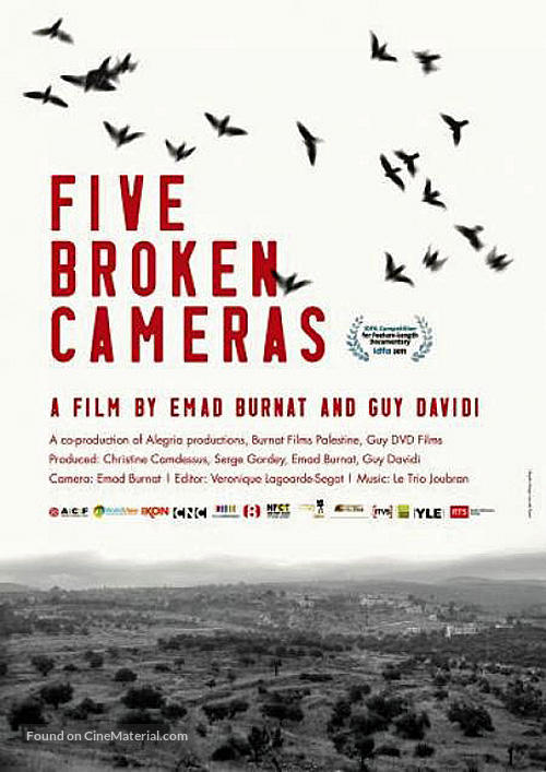 Five Broken Cameras - Israeli Movie Poster