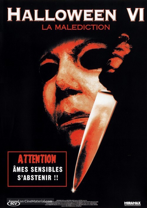 Halloween: The Curse of Michael Myers - French DVD movie cover