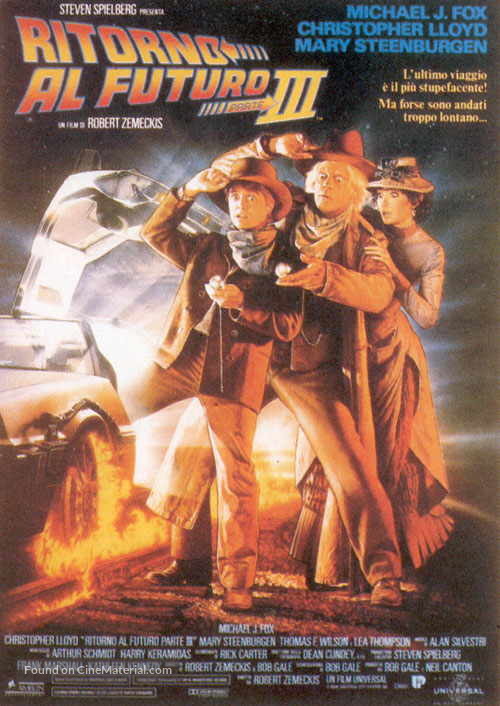 Back to the Future Part III - Italian Movie Poster