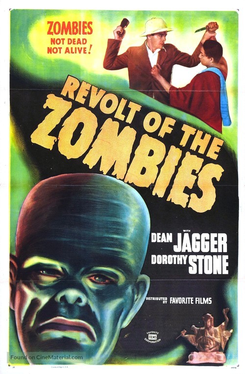 Revolt of the Zombies - Re-release movie poster