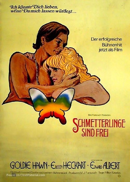 Butterflies Are Free - German Movie Poster