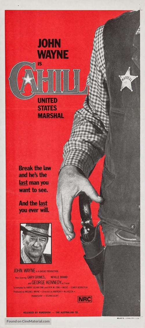 Cahill U.S. Marshal - Australian Movie Poster