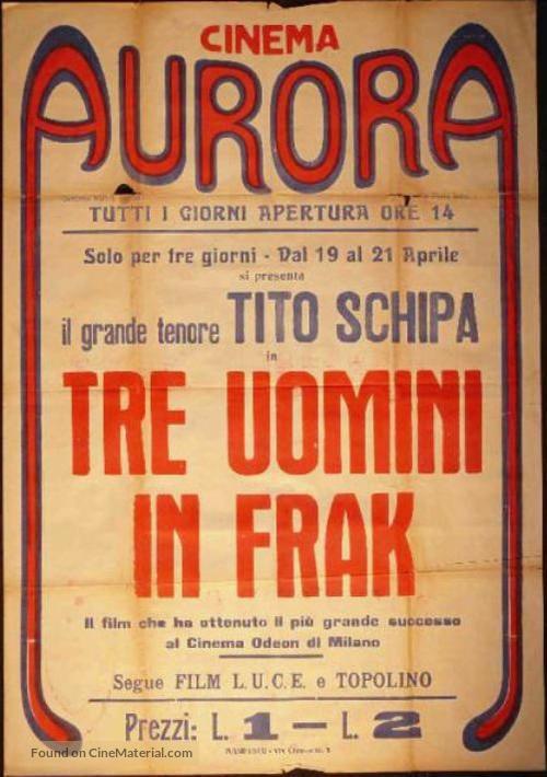 Tre uomini in frak - Italian Movie Poster