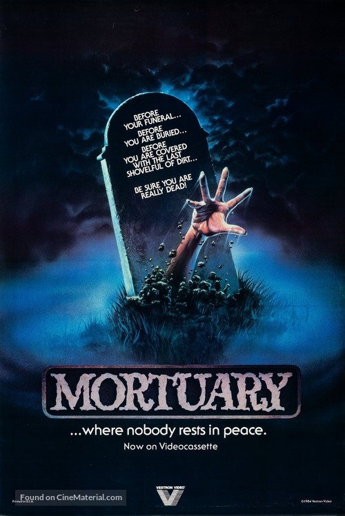 Mortuary - Video release movie poster