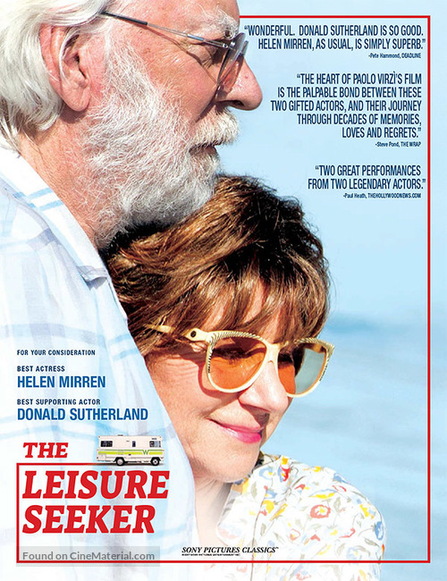 The Leisure Seeker - For your consideration movie poster