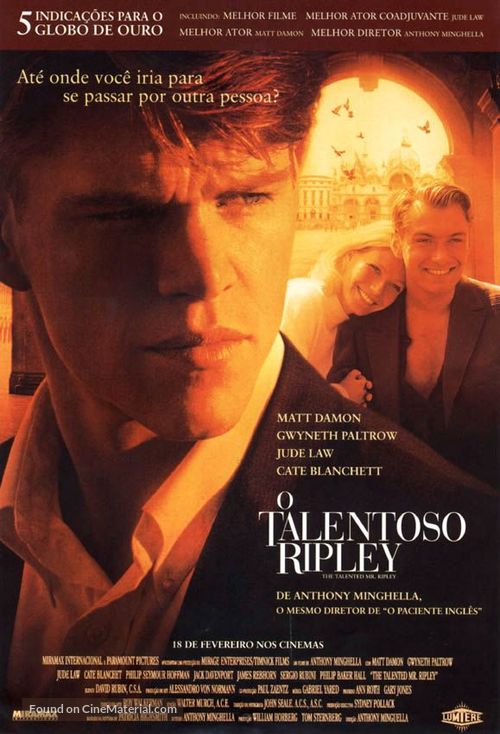 The Talented Mr. Ripley - Brazilian Movie Poster
