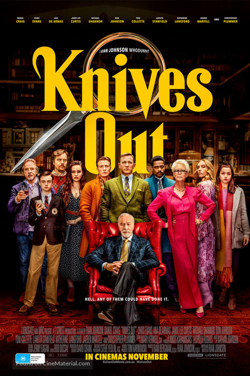 Knives Out - Australian Movie Poster